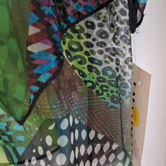 CAROLINE ROSE – Plus size—1X and 2X-- Women 100 % silk open jacket blazer - Picture 8 of 9